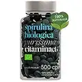 Spirulina Biologica Purissima 500 Compresse Senza Eccipienti – L’unica Certificata Bio, Analizzata, Confezionata e Notificata in Italia - Alto Contenuto di Ficocianina e Proteine - CC N. 01-02796-0001