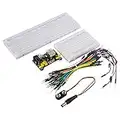 HUAREW Breadboard Kit with Power Supply Module, Jumper Wires, Battery Clip,830 & 400 tie-Points Breadboard (5 Values 69 Pcs)