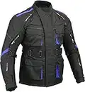 GearX Surfer Veste de Moto Dos et coude rembourrés imperméablesu - Noir, XXL