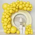 Yellow Balloons Garland Arch Kit 103pcs 5/10/12/18 Inch Yellow Balloons, Different Sizes Yellow Matte Latex Balloons for Sunflower Balloons Arch, Honey Bee Baby Shower Lemon Theme Party Decorations