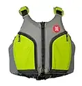 Perception Kayaks Hi-Fi Kayaking Life Jacket | Easy Access Zippered Pockets | USCG Approved PFD - UL Type 3 | Paddle Sports Life Vest | Medium - Large, Green/Grey