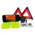 RAC Premium European Driving Kit - Car Travel Kit for Roadside Emergency & Breakdown in Europe - Includes First Aid Kid, 2 x Hi-Vis Vest, Spare Bulb Kit, UK Car Sign, 2 x Warning Triangle & Torch