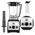 YAKEEP Batidora Profesional 2000W, Batidora Batidora Profesional de Cocina de Alto Rendimiento con Contenedor de 2L Sin BPA, 8 Velocidades Ajustables, 35,000 RPM, Botella Tritan de 2 Litros