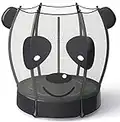 LANGXUN 5ft Panda Trampoline for Kids, 60 Inch Mini Toddler Trampoline with Enclosure Net, Indoor and Outdoor Trampoline, Birthday Gifts for Kids, Toys for Boy and Girl