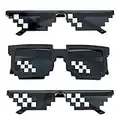 Pixel Sonnenbrille, Comius Sharp [3 Pack] Mosaik-Gläser, Thug Life Brille, Deal mit ihm Brille, Pixelbrille, Neuheit Sonnenbrille, Gusspower Thug life Brille, Mosaik Sonnenbrille für Frauen und Männer