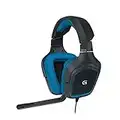 Logitech G430 Gaming Headset, for PC Gaming, 7.1 Surround Sound Headset with Microphone, Compatible with Mac, PC, Xbox, PS4 - Black/Blue