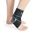 Ankle Support Brace 2 Pack, Adjustable Compression Ankle Braces for Sports Protection, One Size Fits Most for Men & Women (2)