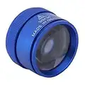 Handheld 30X Magnifying Glass,Pocket Magnifier, Jewelers Loup, Portable Durable Jewelry Identification Magnifier, for Antiques Identification Coins Jewelry Stamps(Blue)