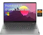 Lenovo ThinkBook 15 Gen 2 are 15.6" FHD (Intel Quad Core i7-1165G7, 16GB RAM, 512GB PCIe SSD) IPS Business Laptop, Backlit Keyboard, Fingerprint Reader, Thunderbolt 4, IST SD Card, Windows 10 Pro