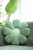 Cekilovs Flower Pillow,Flower Floor Pillow Flower Shaped Pillow Flower Cushion Flower Throw Pillow,Luxurious Bedroom Sofa Seating Cushion Plush Pillow(Green,15.7'')