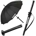 zooro Samurai Umbrella Windproof Semi-automatic Ninja Katana Samurai Umbrella,The Best creative gift (16 Bone)