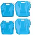 Tebery 4 Set / 30L Folding Water Container 2 x 5L+2 x 10L Water Bag, Collapsible Water Carrier Tank Storage for Sport Camping Hiking Picnic BBQ and Car