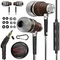 Symphonized Wired Earbuds with Microphone - 90% Noise Cancelling Earbuds Wired for Computer, Laptop & Phone - Corded In-Ear Headphones, Plug In Earphones with Mic, Ear Buds with Wire (3.5mm Aux Jack)