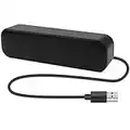 Umitive Altoparlante USB con Stereo Surround 3D, Mini Casse Soundbar, Cassa per pc, Nero