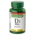 Nature's Bounty Vitamin D3 Pills and Supplement, Helps Support Immune Function, 1000iu, 500 Softgels