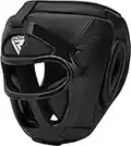 RDX Casque de Boxe MMA Entraînement, Maya Hide Cuir Head Guard, Grille Amovible Muay Thai Sparring Arts Martiaux Kickboxing Combat Visage Oreille Nez Protecteur Garde La Tête, Homme Femme