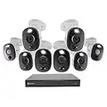 Swann 16 Channel 8 Camera DVR Security System, Wired Surveillance 4K HD DVR-5580 + 2TB HDD, Audio Capture, Color Night Vision, Heat & Motion Sensing Warning Light, Alexa + Google, SWDVK-1655808WL