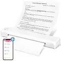 Odaro M08F Portable Wireless Letter Printer for Travel, Bluetooth Thermal Inkless Small Printer, Support 8.5" X 11" Letter Size Thermal Paper, Work with Laptop Phone and Pad - White