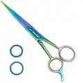 Green Max Hair Scissors, Hair Cutting Barber Scissors, Sharp Blades, Razor Edge, Stainless Steel Salon Hairdressing Sharp Scissors for Men Women -Multi 6.5"