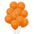 100 Pack Orange Balloons 12 Inch Round Helium Pearl Balloons for Wedding Birthday Christmas Halloween Party Decoration (Orange)