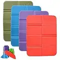 AIBAOBAO 4 PCS Plegable Almohadilla Cojines Asiento Impermeable Almohadilla Cojines Estera de Asiento Impermeable Comida Plegable Portátil, Caminatas Parque Picnic(Rojo, Morado, Verde, Azul)