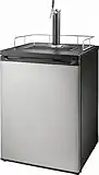 Insignia - 5.6 Cu. Ft. 1-Tap Beverage Cooler Kegerator - Stainless steel