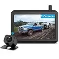 Wireless Reversing Camera Kit, Support 2 Cameras with Stable Signal Clear Image, Waterproof Rear View Reverse Camera, 5" Monitor with Night Vision for Car/Van/Trailer/Truck (K7pro/BOSCAM)