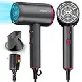 Ionic Hair Dryer, PRITECH 1875W Professional Hair Blow Dryer, Portable Travel Hair Dryer HairDryer with Concentator Nozzle and Powerful Hot/Cool Wind Settings, Pro Negative Ion Quiet for Salon