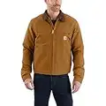 Carhartt Men's Big & Tall Duck Detroit Jacket Work Utility Outerwear, Carhartt Brown, 3XL Tall UK