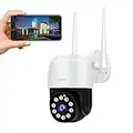 GEREE CCTV Camera with Color Night Vision, 1080P PTZ Security Camera Outdoor Wifi IP Camera Home Security with 355°Pan 110°Tilt Auto Tracking Motion Detection Two-way Audio