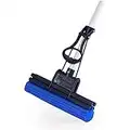 CleanAid Onetouch Easy Mocio Lavapavimenti - Mop in Spugna Lava Pavimenti Casa con Manico Telescopico, Leva Strizza Spugna PVA Super Assorbente - Mop Lava Pavimenti Cucina, Bagno, Parquet ed Esterni