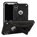 ZHIKE Funda iPhone XS MAX, Prueba de Golpes Funda para PC Funda Protectora Suave de Silicona con Soporte de pie para iPhone XS MAX (Negro)