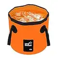 Folding Water Bucket, Zuukoo 12L Portable Collapsible Wash Basin Camping Storage Container for Traveling Hiking Fishing Boating Gardening Car Washing (Orange)