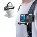 KDD Head & Backpack Strap Mount, 2 in 1 Adjustable Head Strap Mount, with 360° Rotation Camera Shoulder Mount Compatible with GoPro Hero 11/10/9/8/7/6/5, Fusion, DJI OSMO and Most Action Cameras