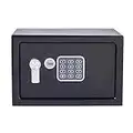 Yale YSV/200/DB2 Small Value Safe, Digital Keypad, LED Light Indicators, Steel Locking Bolts, Emergency Override Key, Wall And Floor Fixings, Black Finish, 8 Litre Capacity 20 x 31 x 20 cm