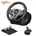 PXN Gaming Racing Wheel V9 Xbox Steering Wheel 270/900° Car Simulation with Pedal and Shifter, Paddle Shifters Driving Wheel for PS4, Xbox Series X|S, PS3, PC, Xbox One, Switch