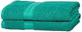 Amazon Basics AB Fade Resitant, 100% Cotton, Teal, 2 Bath