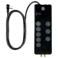 GE Pro 8-Outlet Surge Protector with Coax Cable Protection, 4-Foot Cord, 33666