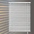 HIDODO Corded Aluminum Mini Blinds Horizontal Window Blinds, Anti-UV Waterproof Light Adjustment Metal Blinds for Windows and Home, 18" W x 64" L, White