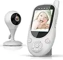 Baby Monitor Camera Moniteur Bébé Video Baby Monitor with 2.4" Display Screen, 2.4GHz Wireless Transmission,Auto Infrared Night Vision,Two-Way Talk,Temperature Monitor and Smart Vox Mode