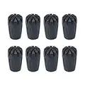 ANIUHL 8 Piece Rubber Trekking Pole Tips Hiking Walking Sticks Caps Ends Replacement Tip Protectors, Shock Absorbing and Enhanced Stability, 11mm Hole Diameter