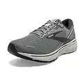 Brooks Ghost 14 Sneakers for Men Offers Soft Fabric Lining, Plush Tongue and Collar, and L Lace-Up Closure Shoes Grey/Alloy/Oyster 11 D - Medium
