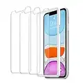 ULUQ Glass Screen Protector for iPhone 11/iPhone XR, HD Tempered Glass Film, 9H Hardness Anti Scratch, 6.1inch, 3 Pack