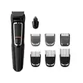 Philips Multigroom Série 3000, Tondeuse Multi-styles 8-en-1 pour Visage, Cheveux et Corps avec Technologie DualCut (Modèle MG3730/15)