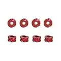 SHARROW 6pcs Archery Peep Sight 1/8" 3/16" Aluminium Alloy for Compound Bow Hunting Accessories (Red, 3/16")