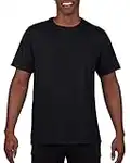 Gildan Men's Moisture Wicking Polyester Performance T-Shirt, 2-Pack, Black, X-Large