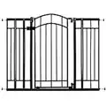 Summer Infant Multi-Use Decorative Extra Tall Walk-Thru Baby Gate, Fits Openings 28.5” to 48” wide, Black Metal, For Doorways and Stairways, 36” Tall Baby and Pet Gate