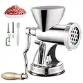 VEVOR Manual Meat Grinder Hand Meat Grinder 304 Stainless Steel Meat Mincer Manual with Filling Nozzle Meat Grinder for Meat Vegetables Grinding and Sausage Stuffing