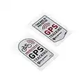 2PCS Car Stickers Warning GPS Tracker Alarm Bike Protected Motorbike Bumper 7x4cm (C)