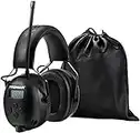 PROHEAR 033 Upgraded Bluetooth Ear Defenders with Radio, Rechargeable BT Wireless Noise Reduction, FM/AM Hearing Protection Headset with Hands-Free Calling, Ideal for Garden Working, Lawn Mowing